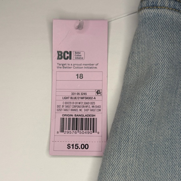 NEW Wild Fable High Rise Distressed Stretch Denim Jean Mini Skirt - Picture 7 of 11